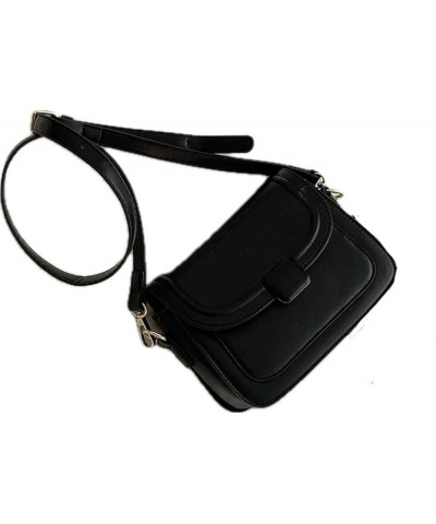 Retro small bags Women's Small square bag simple all-match shoulder messenger bag Black $11.97 Shoulder Bags