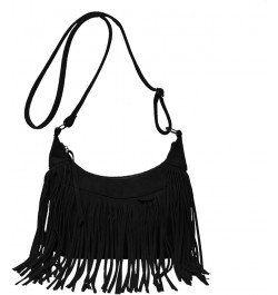 Women's Tassel Faux Suede Leather Hobo Cross Body Chain Shoulder Bag Satchel Black $10.76 Hobo Bags