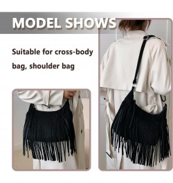 Women's Tassel Faux Suede Leather Hobo Cross Body Chain Shoulder Bag Satchel Black $10.76 Hobo Bags