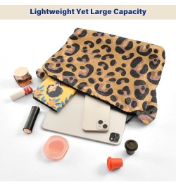 Leopard Furry Tote Bag for Women Crossbody Bag Shoulder Purse Handbag Hand Bag with Zipper for Women $8.40 Totes