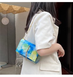 Business Gifts for Women All-match Small Women's Bag Bag Bag Chain Shoulder Fashion Messenger Bags (Blue, One Size) Blue One ...