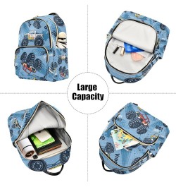 Women Backpack Monster Truck Go Cool Anti-Theft Travel Backpack with Luggage Belt Lightweight Handbag Lady Purse Roomy Double...