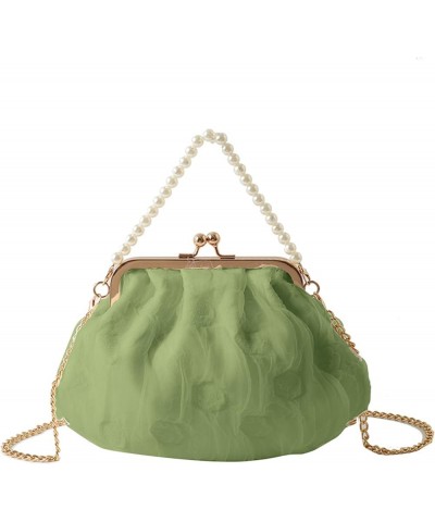 Crossbody Bags for Women Kiss Lock Handbags Evening Clutch Bag Top Handle Satchel with Detachable Chain (Black) Green $23.24 ...