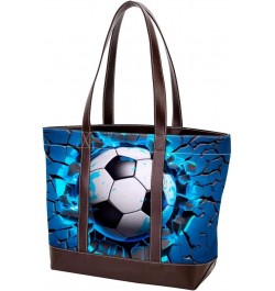 The Tote Bag For Women,Tote Bag With Zipper,Canvas Tote Bag,3D Light Wall Football Handbags $19.62 Totes