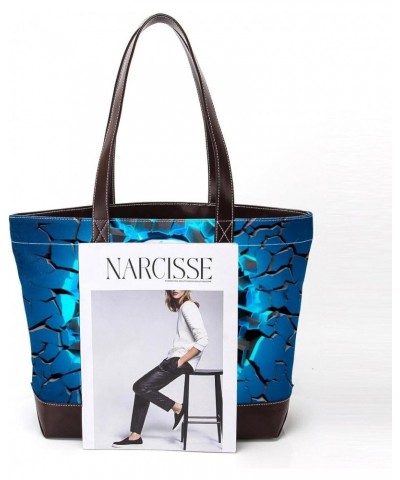 The Tote Bag For Women,Tote Bag With Zipper,Canvas Tote Bag,3D Light Wall Football Handbags $19.62 Totes