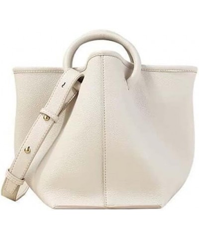 Large capacity bag, women's crossbody bucket bag, textured shoulder bag, versatile cloud bag White $30.87 Totes