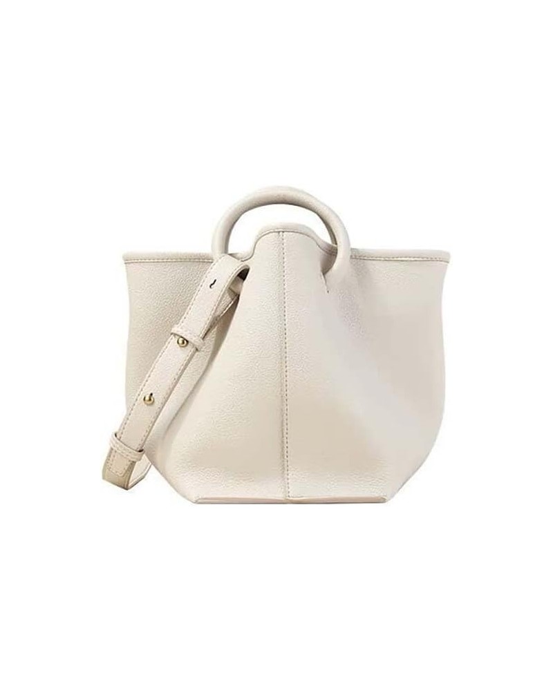 Large capacity bag, women's crossbody bucket bag, textured shoulder bag, versatile cloud bag White $30.87 Totes