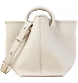 Large capacity bag, women's crossbody bucket bag, textured shoulder bag, versatile cloud bag White $30.87 Totes