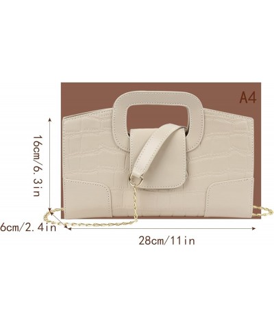 Top Handle Satchel Women Vintage Flap Tote Clutch Handbag Crossbody Shoulder Bag Purse Exquisite-white $24.35 Totes