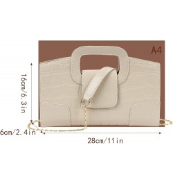 Top Handle Satchel Women Vintage Flap Tote Clutch Handbag Crossbody Shoulder Bag Purse Exquisite-white $24.35 Totes