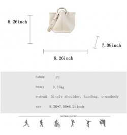 Large capacity bag, women's crossbody bucket bag, textured shoulder bag, versatile cloud bag White $30.87 Totes