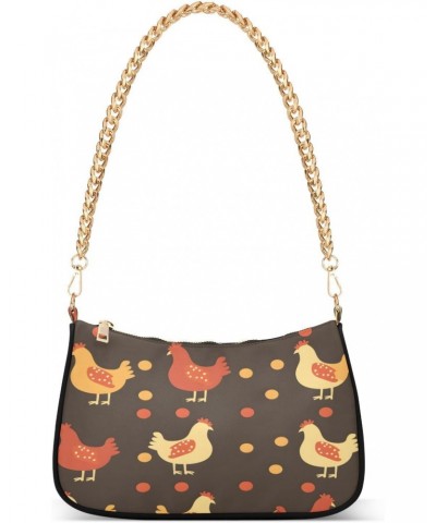 Shoulder Bags for Women Chicken Hobo Tote Handbag Small Clutch Purse with Zipper Closure $14.57 Shoulder Bags