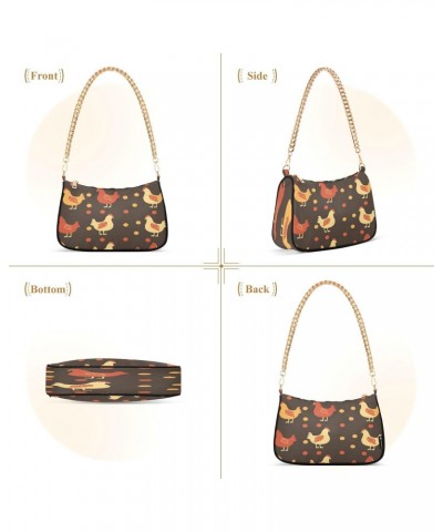 Shoulder Bags for Women Chicken Hobo Tote Handbag Small Clutch Purse with Zipper Closure $14.57 Shoulder Bags