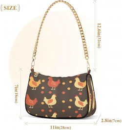 Shoulder Bags for Women Chicken Hobo Tote Handbag Small Clutch Purse with Zipper Closure $14.57 Shoulder Bags