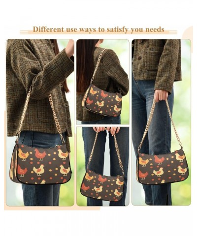 Shoulder Bags for Women Chicken Hobo Tote Handbag Small Clutch Purse with Zipper Closure $14.57 Shoulder Bags