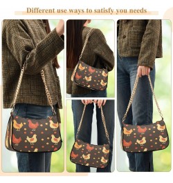 Shoulder Bags for Women Chicken Hobo Tote Handbag Small Clutch Purse with Zipper Closure $14.57 Shoulder Bags