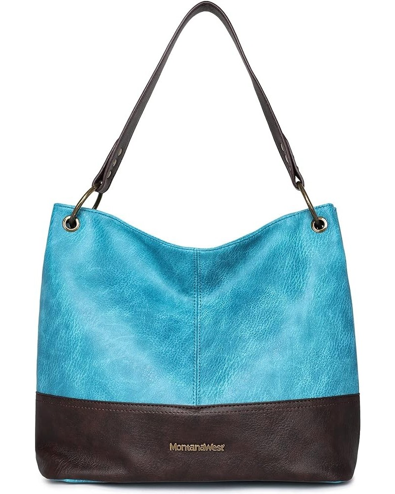 Hobo Bag Purses and Handbags for Women Top Handle Handbags with Pockets Zipper *Turquoise $14.24 Totes