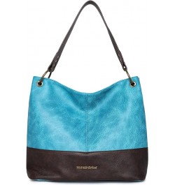 Hobo Bag Purses and Handbags for Women Top Handle Handbags with Pockets Zipper *Turquoise $14.24 Totes