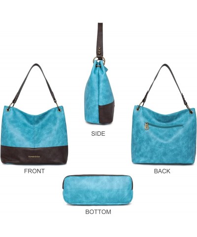 Hobo Bag Purses and Handbags for Women Top Handle Handbags with Pockets Zipper *Turquoise $14.24 Totes