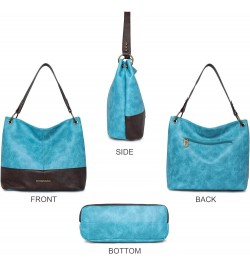 Hobo Bag Purses and Handbags for Women Top Handle Handbags with Pockets Zipper *Turquoise $14.24 Totes