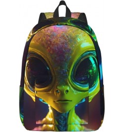 Alien Planet Print Casual Double Shoulder Daypack,Anti-Theft Travel Canvas Backpack For Men And Women Black Small $20.68 Back...