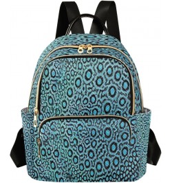 Backpack Purse for Women Blue Leopard Pattern Casual Shoulder Bag Small Backpack M Small $10.92 Backpacks