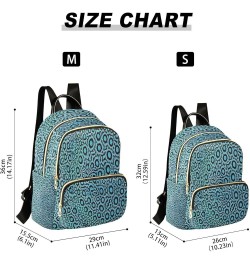 Backpack Purse for Women Blue Leopard Pattern Casual Shoulder Bag Small Backpack M Small $10.92 Backpacks