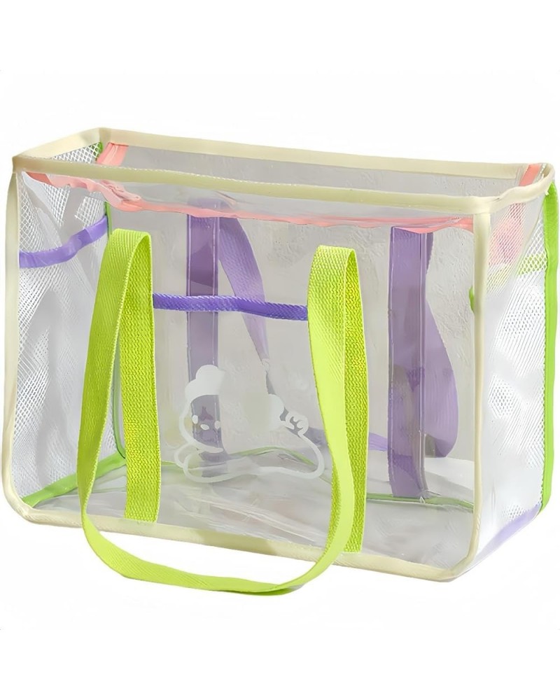 Clear Bag for Stadium Events Tote Bag for Women PVC Purse Cute Large Clear Messenger Purse Concerts Sports Festivals (Green) ...