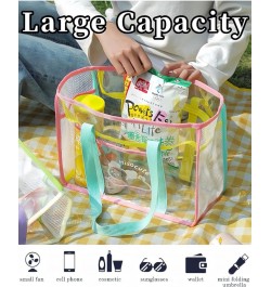 Clear Bag for Stadium Events Tote Bag for Women PVC Purse Cute Large Clear Messenger Purse Concerts Sports Festivals (Green) ...