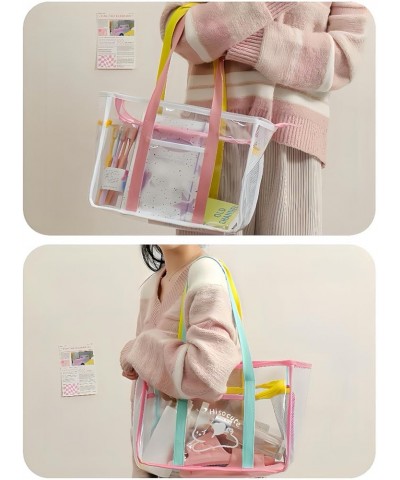 Clear Bag for Stadium Events Tote Bag for Women PVC Purse Cute Large Clear Messenger Purse Concerts Sports Festivals (Green) ...