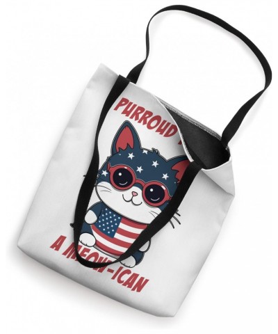 4th of July Cat Purroud To Be A Meow-ican, American Cat Mom Tote Bag $11.07 Totes