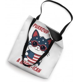 4th of July Cat Purroud To Be A Meow-ican, American Cat Mom Tote Bag $11.07 Totes