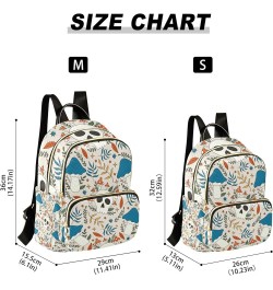 Skull and Mushrooms Retro Backpack for Women, Anti Theft Backpack Lightweight Small Travel Backpack Shoulder Bag Small(11.41'...