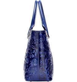 Designer Handbags For Women Floral Purses Top Handle Handbags Satchel Bags Blue $86.46 Satchels