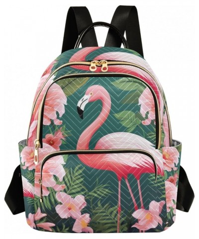 Small Backpack Purse for Women, Tropical Flowers Flamingo Travel Bag Casual Daypack Shoulder Bag Small $21.59 Backpacks