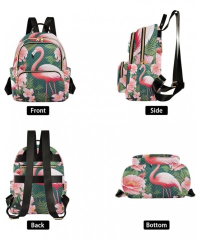 Small Backpack Purse for Women, Tropical Flowers Flamingo Travel Bag Casual Daypack Shoulder Bag Small $21.59 Backpacks