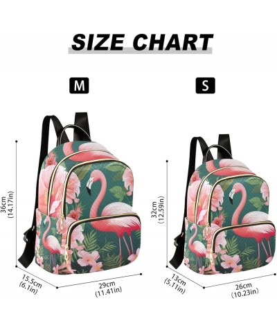 Small Backpack Purse for Women, Tropical Flowers Flamingo Travel Bag Casual Daypack Shoulder Bag Small $21.59 Backpacks