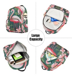 Small Backpack Purse for Women, Tropical Flowers Flamingo Travel Bag Casual Daypack Shoulder Bag Small $21.59 Backpacks