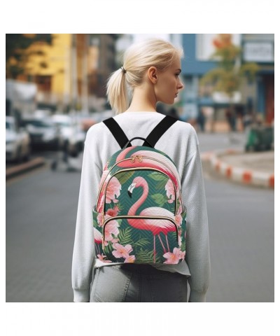 Small Backpack Purse for Women, Tropical Flowers Flamingo Travel Bag Casual Daypack Shoulder Bag Small $21.59 Backpacks