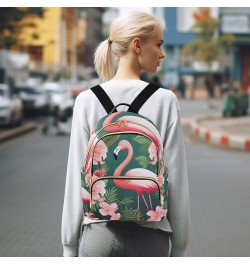 Small Backpack Purse for Women, Tropical Flowers Flamingo Travel Bag Casual Daypack Shoulder Bag Small $21.59 Backpacks