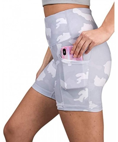 Women's Camouflage Printed Skinny Yoga Shorts High Waist Stretch Leggings Fitness Hot Pants with Side Pockets $11.11 Satchels