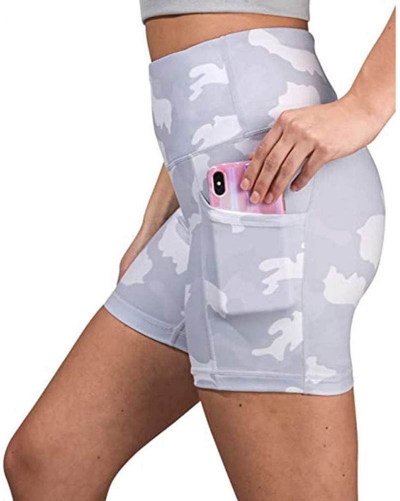 Women's Camouflage Printed Skinny Yoga Shorts High Waist Stretch Leggings Fitness Hot Pants with Side Pockets $11.11 Satchels