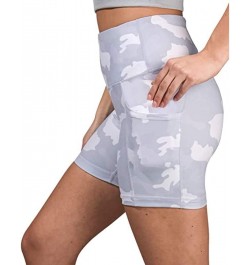 Women's Camouflage Printed Skinny Yoga Shorts High Waist Stretch Leggings Fitness Hot Pants with Side Pockets $11.11 Satchels