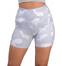 Women's Camouflage Printed Skinny Yoga Shorts High Waist Stretch Leggings Fitness Hot Pants with Side Pockets $11.11 Satchels