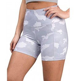 Women's Camouflage Printed Skinny Yoga Shorts High Waist Stretch Leggings Fitness Hot Pants with Side Pockets $11.11 Satchels