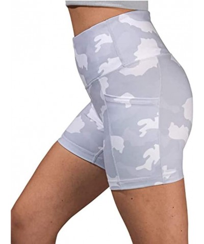 Women's Camouflage Printed Skinny Yoga Shorts High Waist Stretch Leggings Fitness Hot Pants with Side Pockets $11.11 Satchels