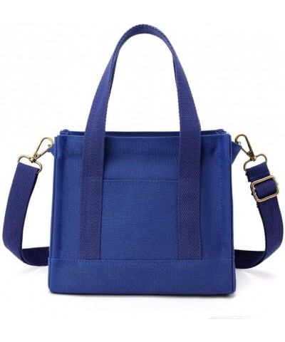 Fashion Canvas Crossbody Tote Bag - Trendy Durable Shoulder Purse for Women Sapphire $9.88 Totes