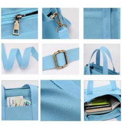 Fashion Canvas Crossbody Tote Bag - Trendy Durable Shoulder Purse for Women Sapphire $9.88 Totes