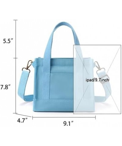 Fashion Canvas Crossbody Tote Bag - Trendy Durable Shoulder Purse for Women Sapphire $9.88 Totes