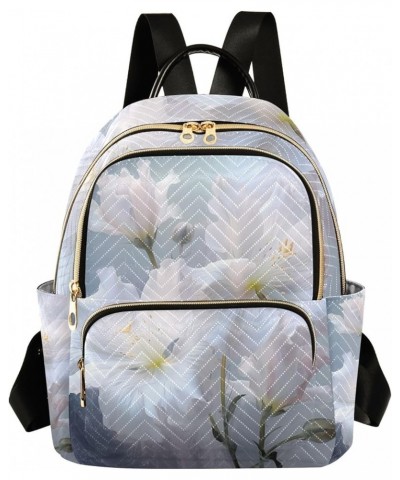 Mini Backpack Purse for Women, White Hibiscus Flower Travel Bag Casual Daypack Shoulder Bag Small $15.68 Backpacks